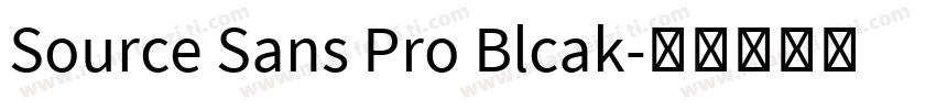 Source Sans Pro Blcak字体转换